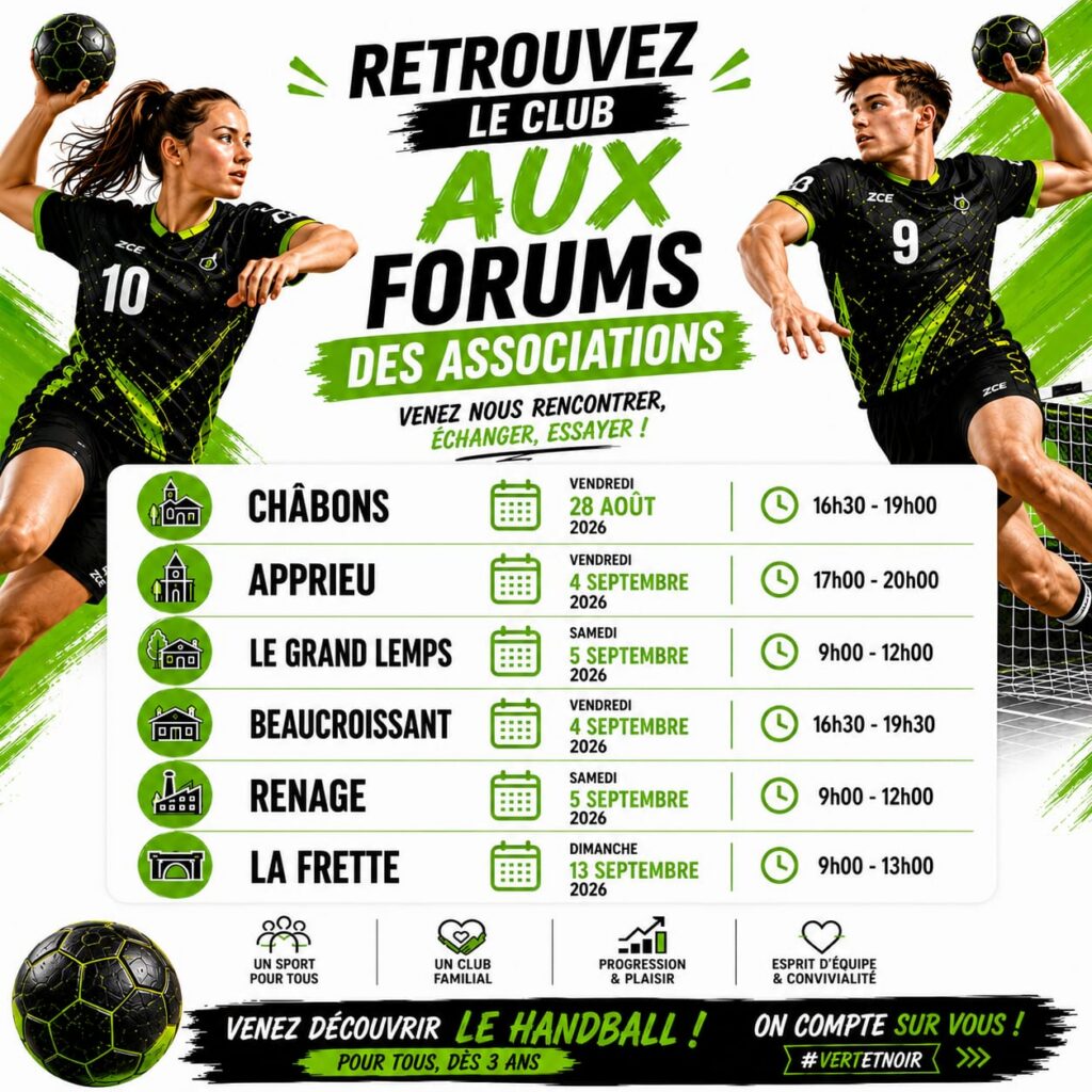 Affiche des forums des associations 2026 : dates, horaires et communes